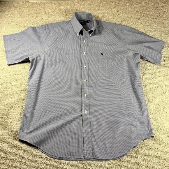 Polo Ralph Lauren Other - Polo Ralph Lauren Blake Plaid Button Down Shirt Blue White Men’s Size Large